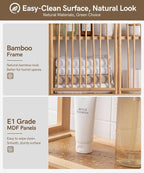 Afuly Bamboo Over the Toilet Storage Cabinet with Doors, Natural - Image 6