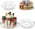 LAMU 4 Pack Lazy Susan Organizer Turntable for Cabinet, Pantry Organizers and Storage, Rotating Condiment Organizer for Kitchen, Table Top, Fridge, Countertop, Spice Organization, 10.6''x2, 9''x2 by YourHome-OrganizationHelper