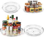 LAMU 4 Pack Lazy Susan Organizer Turntable for Cabinet, Pantry Organizers and Storage, Rotating Condiment Organizer for Kitchen, Table Top, Fridge, Countertop, Spice Organization, 10.6''x2, 9''x2 by YourHome-OrganizationHelper
