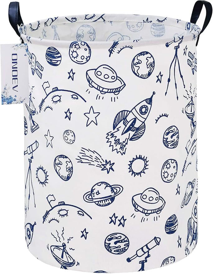 Round collapsible Large Space Rocket Laundry Hamper for Adults Kids by ONOEV