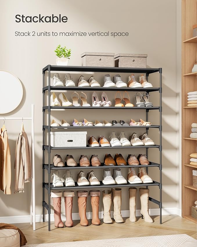 SONGMICS 4-Tier Shoe Rack, Space-Saving, Shoe Storage Organizer - Image 6