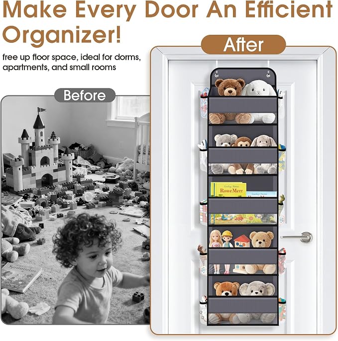 Over The Door Organizer Storage behind Door Hanging Organizer for Nursery - Image 5