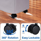 Slim Laundry Hamper with Wheels,20 Gal (75L) Rolling Laundry Basket with lid and wheels Clothes Hamper Foldable Tall Dirty Clothes Basket Sturdy Collapsible Clothes Hamper for Dorm,Laundry Room - Image 6