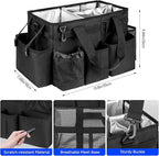 Cleaning Caddy Bag, Cleaning Supplies Organizer for Housekeepers, Housekeeping Caddy with Handle and Detachable Padded Cushion, Black - Image 4
