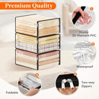 Lifewit 36L Clear Sheet Storage Bags with Zipper 12 Pack, Plastic Sweater Storage Bins for Clothing, Vinyl Foldable Clothes Containers Organizers for Closet, Blankets, Bedding 17.7 x 15.7 x 7.9 Inch - Image 2