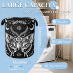 Butterfly Moon Laundry Basket Collapsible Laundry Hamper with Handle, Oxford Clothes Storage Bin for Bathroom Bedroom Room Décor 16" X 20.8" - Image 2