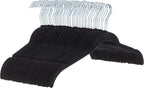 Amazon Basics Space-Saving Slim Velvet Non-Slip Clothes Hangers for Closet Organization, Sturdy with Shoulder Notches, Black, 50-Pack by AmazonBasics