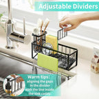 HapiRm Sponge Holder for Kitchen Sink - Self-draining Rustproof Organizer - Image 4