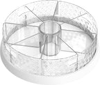 Simple Houseware 12-Inch Lazy Susan Turntable w/Removable Bins & Dividers - Image 2