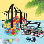 6 Pcs XXL Toy Storage Bags with Labels Reusable Clear Toy Organizer - Image 4