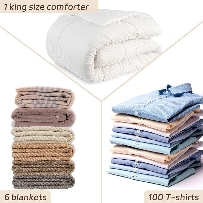 Fixwal Storage Bags 4 Pack 75L XL Mesh Clear for Blankets Clothes Comforter - Image 3