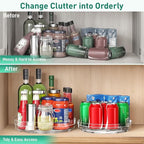 Optish 2 Pack Lazy Susan Organizer for Cabinet, Non-Skid, 9.5" 10.7" - Image 6
