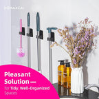 8 Pack Broom Holder Wall Mount, Improved Super Anti-Slip Mop and Broom Holder Wall Mount, Broom Hanger Gripper for Kitchen, Bathroom, Closet, Garden Garage, Black - Image 4