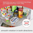 Lazy Susan for Refrigerator - 360° Turntable Refrigerator Organizer and Storage Tray for Fridge, Cabinet & Pantry - Rectangle Lazy Susan (16.5"x11.5"x1.5") - Image 3