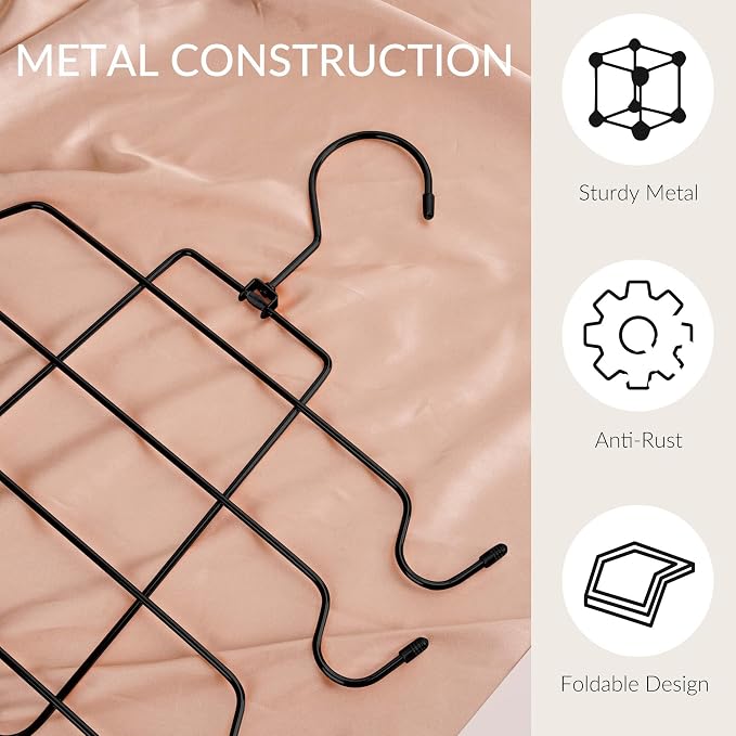 ZEDODIER 3 Pack Tank Top Hanger, Bra Organizer for Closet, Space Saving | 48 Hooks Total, Sturdy Metal, 360° Rotating, Foldable Design, Hanging Closet Organizers and Storage for Apartments and Dorms - Image 7