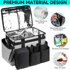 Cleaning Cadddy Bag with Rolling Cart, Large Cleaning Bag with Wheels - Image 2