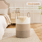 Artfeel Laundry Basket,Woven Cotton Rope Laundry Hamper,40L for Decorative Storage of Dirty Clothes,Toys and Blankets in Bathroom,Bedroom and Living Room - Image 4