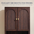 72" Over The Toilet Storage Cabinet, Wooden Bathroom Storage Cabinet, Brown - Image 5
