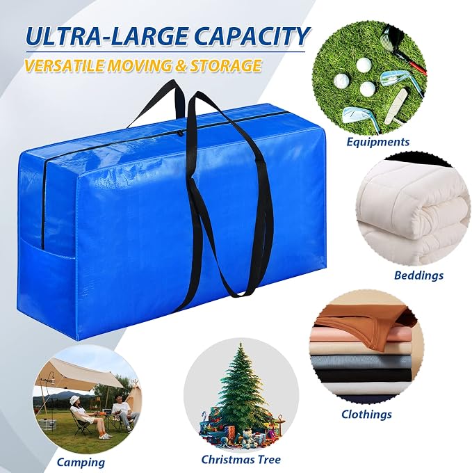 Extra Large Storage Bags, 57 Gallon XXL Jumbo Large Moving Bags Heavy Duty - Image 4