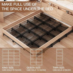 Gawerk Under Bed Storage with Wheels, Foldable Metal Mesh Underbed Storage Container Bins, Tool-free Assembly Clothes Drawer Organizer,2Pack - Image 4