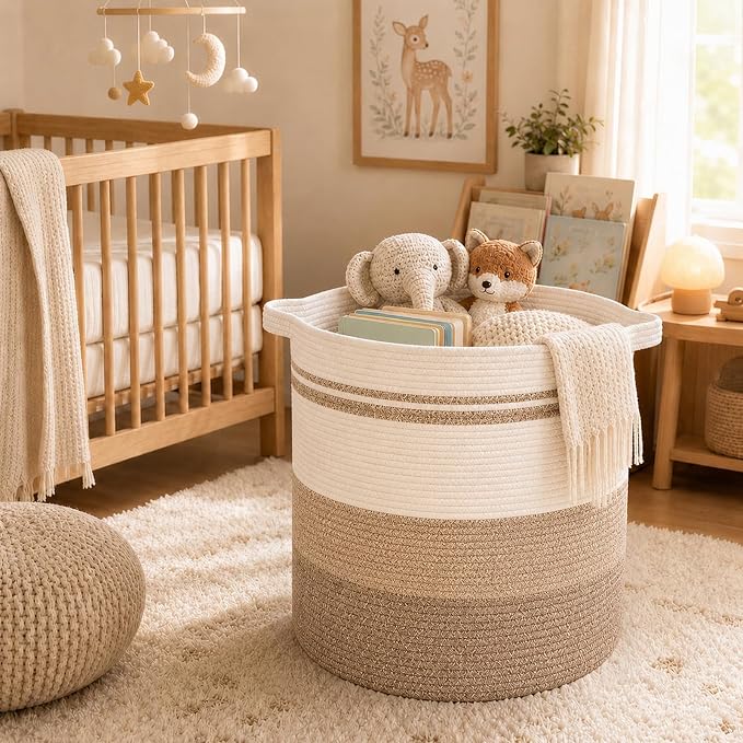 OIAHOMY 80L Laundry Basket Laundry Hamper Nursery Hamper Gradient Yellow - Image 6