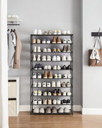 SONGMICS 10-Tier Shoe Rack, Space-Saving, Shoe Storage Organizer - Image 4