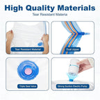 HOUSE DAY 10 Jumbo Vacuum Seal Bags For Clothing Travel, 80% Space Saving Travel Vacuum Bags with Electric Pump, Vacuum Storage Bags For Clothes, Comforters, Blankets, Moving, Reusable & Durable - Image 4