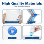HOUSE DAY 30 Pack Vacuum Storage Bags with Electric Pump, 4 Sizes + 2 Roll-Up (5 Each), Space Saver Vacuum Seal Bags for Clothing, Bedding, Pillows, Travel – Airtight Seal, Reusable & Durable - Image 4