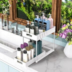 2 Pack Under Sink Organizer with Double Pull-Out Drawer, White - Image 4