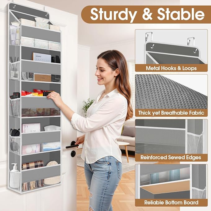 Over The Door Organizer Storage behind Door Hanging Organizer for Nursery - Image 6
