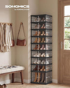 SONGMICS Foldable Shoe Storage Organizer, 9-Tier for 18 Pairs - Image 2