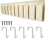 RVZONE RV Shoe Pockets 10 Pockets Heavy Hanging Bedside Storage Organizer with Sturdy Hooks Storage Pockets Hangs on bed for Shoes Toys and Tool Accessories by RVZONE