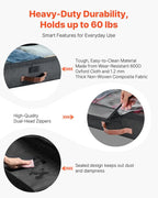 VEVOR Under Bed Storage with Wheels, 36.0 x 18.1 x 7.3 inch, Underbed Containers with Clear Lid, Underbed Shoe Organizer, Rolling Under the Bed Storage Bins for Clothes Shoes Blankets Bedroom, 2 Pack - Image 5