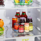 LAMU 4 Pack 10.6in Lazy Susan Organizer, Clear Lazy Susan Turntable for Cabinet, Refrigerator, Table Top, Kitchen, Bathroom, Pantry Organizers and Storage - Image 6