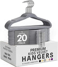 Utopia Home Kids Velvet Hanger 20 Pack – 11" Premium Baby Hangers - Grey by UTOPIAHOME