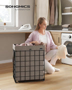 SONGMICS Laundry Hamper, Collapsible, 23.8 Gal. (90L) - Image 2