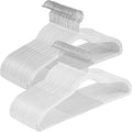 SONGMICS Plastic Clothes Hangers, Pack of 50, Space-Saving | 0.2 Inches Thick, 17.7 Inches Wide, 360° Swivel Hook, Cloud White, BREANNA Collection UCRP050W05 by Unknown