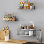 Fixwal 3+1 Tier Bathroom Floating Shelves Over Toilet, Gray - Image 7
