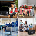 BALEINE 2-Pack Oversized Moving Bags with Reinforced Handles, Heavy-Duty Storage Tote for Clothes, Moving Supplies (Clear, 2-Pack) - Image 3