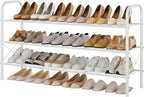 Hoctieon 3 Tier Durable Mesh Style Shoe Rack, Entryway Shoe Shelf, Shoe Rack FreeStanding, Shoe Storage Organizer, Shoe Rack for Closet, Space Save For bathroom, Hallway, Bedroom, Living Room, White by Hoctieon