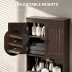 Bealife Over The Toilet Storage Cabinet with Open Shelf - Espresso - Image 5