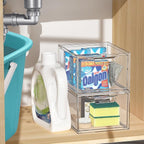 4 Pack Stackable Acrylic Makeup Organizer, Clear Storage Drawers - Image 7