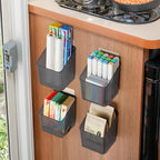 NiHome 4-Pack Cabinet Door Organizer, Adhesive RV Camper Wall Storage Caddy - Image 4