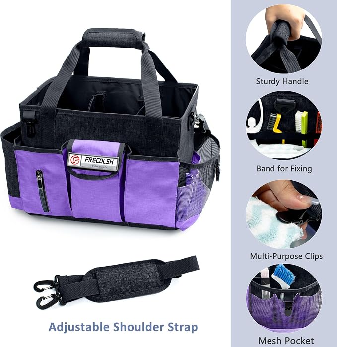 Cleaning Caddy for Cleaning Suppliers Organizer with Pockets for House Cleaning Essentials, Cleaning Organizer, Wearable Cleaing Bag Tote, Storage Caddy for Housekeeping - Image 4