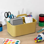 Tiawudi Multipurpose Caddy Organizer, Plastic Caddy with Handle, Stackable Desk Organizer for Stationery, Marker and Pencil, Office Supplies Organizer, Dorm Caddy - Image 8