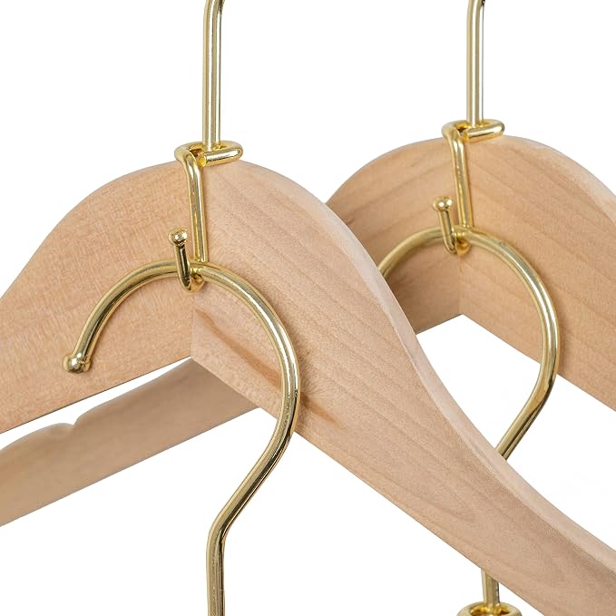Clothes Hanger Connector Hooks, 36 Pack Gold Metal Cascading Extender Clips, Sturdy Mini Hanger Hooks for Velvet Hangers, Closet Space Saving Organizer - Image 8