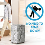 Simple Houseware Large 82L Laundry Basket with Wheels and Handles, Gray - Image 2