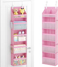 Lifewit 5 Tier Over the Door Organizer, Diaper Hanging Storage, Pink by Lifewit