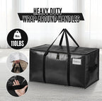 BAGAIL Heavy Duty Moving Bags with Strong Handle, Extra Large Moving Boxes, Storage Tote for Clothes, College Moving Supplies(Black, 10 Pack) - Image 3