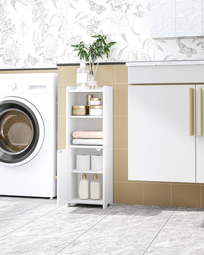 Hzuaneri Bathroom Storage Cabinet, Narrow Toilet Paper Cabinets with Doors - Image 4